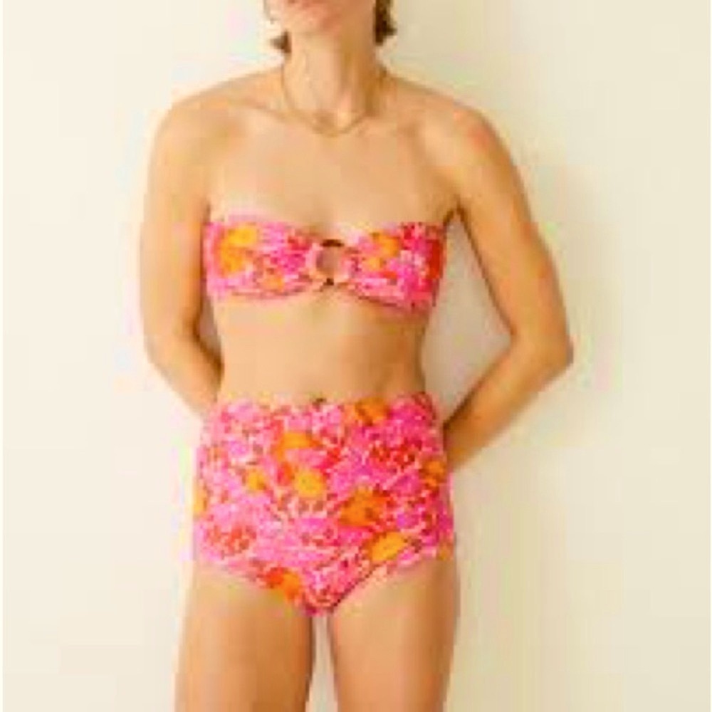 J.Crew Pink Limone Bikini Set Top and bottom brand new with tags Medium M